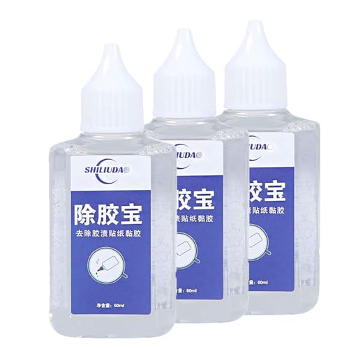 Changtai 3 Stücke Klebstoffentferner 60ml, Etiketten Entferner Kleberentferner Etikettenlöser Klebereste Entferner Auto Fensterrahmen Adhesive Remover Etikettenentferner Für Etikettenrückstände von Changtai