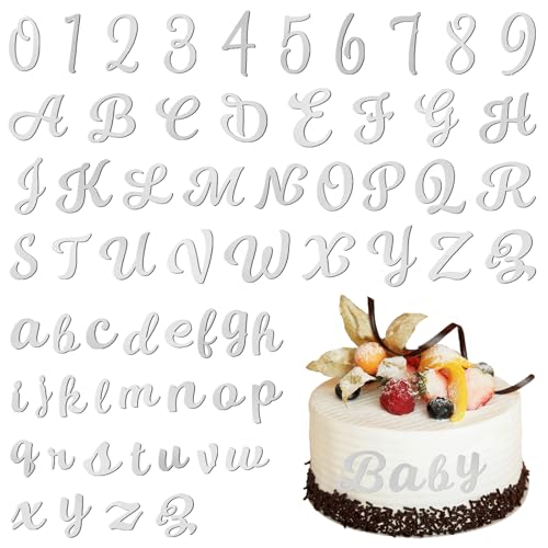 Set of 64 Buchstaben Kuchen Deko Acryl Buchstaben Tortendeko Buchstaben Für Torte Happy Birthday Tortendeko Tortendeko Geburtstag Torten Deko Kuchen Deko Kuchendeko Geburtstag Kuchendeko (Silber) von ChanraingYee