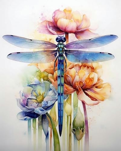 Chaozhirui Kreuzstich-Set, Blume, Libelle, beliebtes Muster, bedruckt, Kreuzstich-Set, 11 CT, gestempelte Stickerei, Geschenk für Anfänger, DIY, handgefertigtes Stickset,40X50CM Chaozhirui Kreuzstich-Set, Blume, Libelle, beliebtes Muster, bedruckt, Kreuzstich-Set, 11 CT, gestempelte Stickerei, Geschenk für Anfänger, DIY, handgefertigtes Stickset,40X50CM von Chaozhirui