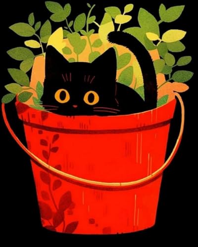 Chaozhirui Kreuzstich-Set „Katze im Eimer“, beliebtes Design, bedrucktes Kreuzstich-Set, 11 CT, gestempelte Stickerei für Anfänger, Geschenk, DIY, handgefertigtes Stickset,40X50CM Chaozhirui Kreuzstich-Set „Katze im Eimer“, beliebtes Design, bedrucktes Kreuzstich-Set, 11 CT, gestempelte Stickerei für Anfänger, Geschenk, DIY, handgefertigtes Stickset,40X50CM von Chaozhirui