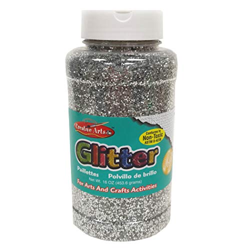 Creative Arts by Charles Leonard Glitter 16 oz. Bottle silber von Charles Leonard