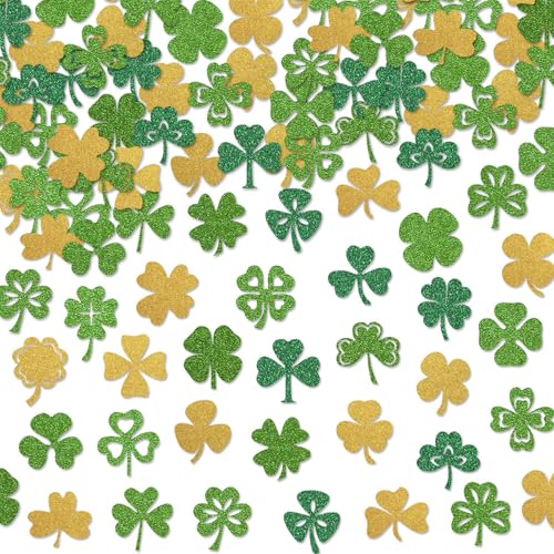 CharmBurst 100 PCS St. Patrick's Dekoschnee, Party Konfetti Streudeko, Grüne Papier Streuartikel für St. Patrick's Day, Festliche Dekoration, Shiny Papier Streusel von CharmBurst