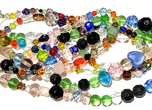 Glasperlenstränge in Großpackung, böhmische gemischte Perlen, 15 Stränge, verschiedene ausgefallene Glasperlen, 20,3 cm Stränge (15 Stück) von Charmed By Dragons