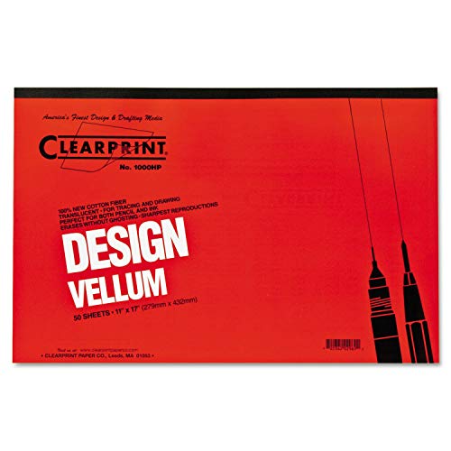 Clearprint CHA10001416 Nicht erhältlich 10001416 Design-Pergamentpapier, 7,3 kg, Weiß, 11 x 17, 50 Blatt pro Block, Papier, 11" x 17" von Chartpak