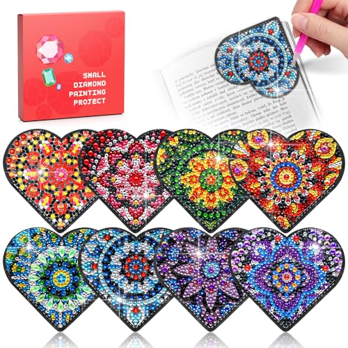 6 Stück 5D Diamond Painting Lesezeichen Schmetterling Kristall Set für Erwachsene und Kinder Basteln Erwachsene Personalisierte Lesezeichen Tieren Diamond Art Zubehör Anhänger Geschenke für Frauen von CharySim