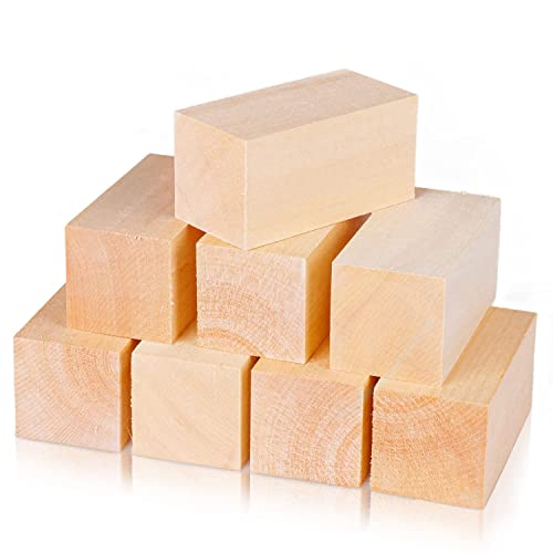 Chavisenty SchnitzblöCke Aus Lindenholz, 10,2 X 5,1 X 5,1 Cm, GroßEs Whittling Holzschnitzblock Set für Kinder, Erwachsene, AnfäNger oder Experten von Chavisenty