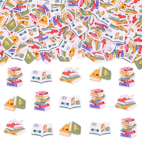 Cheereveal 200Pcs Geschichte Buch Konfetti, Bibliothek Buch Lesen Schule Thema Baby Shower Geburtstag Party Papier Streuungen Tischdekorationen Zubehör von Cheereveal