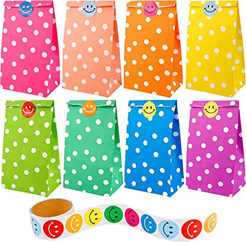 Cheeroyal 40St Dots Liebe Papiertüte eine Rolle von 500 Smiley Aufkleber Kinder Weihnachten Geburtstag Party Zubehör von Cheeroyal