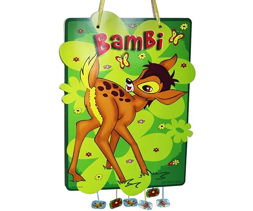 Piñata Kindergeburtstag für Kinder perfekt zum Befüllen mit Süßigkeiten und Spielzeug (Bambi) von Cheerset