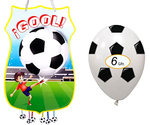 Piñata Kindergeburtstag für Kinder perfekt zum Befüllen mit Süßigkeiten und Spielzeug (Futbol) von Cheerset