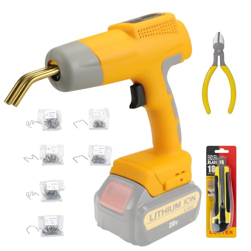 Kunststoff Schweißgerät für Dewalt 20V Batterien Auto Stoßstange Reparatur Kit mit 600pcs 6 Arten Hot Stapler Kunststoff Schweißer Kit für Autoteile Kajak Kanu (Nur Werkzeuge) von Chengsuwei