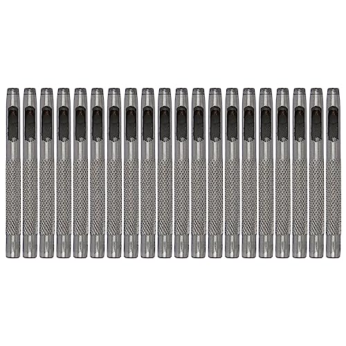 20-teiliges Leder-Lochstanzer-Set, Leder-Lochstanzer-Set, Leder-Lochstanzer-Werkzeug, hohles Leder-Stanzer-Set aus Stahl hohles rundes Lochstanzer-Set Leder-Lochstanzer (4,5 mm) von ChengyuWei