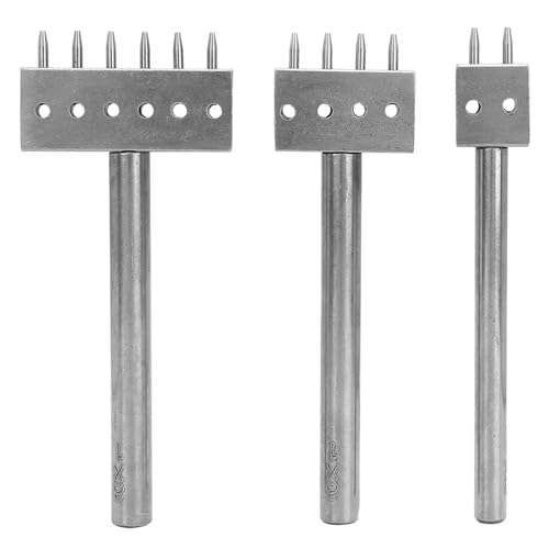 3-teiliges Leder-Lochstanz-Set, Lederhandwerkswerkzeuge, professionelle Leder-Lochstanzwerkzeuge, Abstandsstanzwerkzeug, Lederhandwerk-Lochstanzset (Abstand 8 mm (2+4+6)) von ChengyuWei