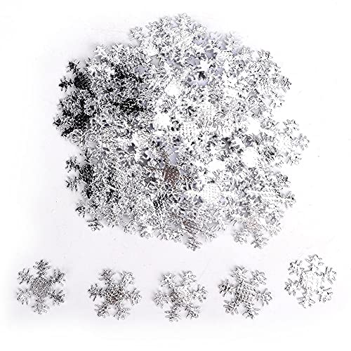 300 Stück Weihnachtsschneeflocken-Konfetti-Dekoration, Schneeflocken-Ornament, Weihnachtsdekoration Schneeflocken-Konfetti (Schneeflocken-Konfetti) von ChengyuWei