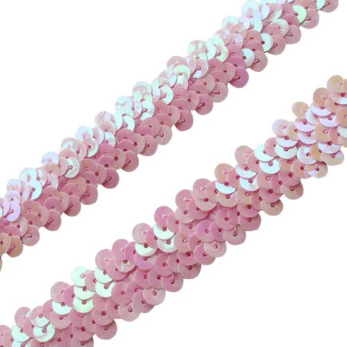 9,1 m Elastische Pailletten-Band Saum Basteln Nähen Garnitur rose 9,1 m Elastische Pailletten-Band Saum Basteln Nähen Garnitur rose von Chenkou Craft