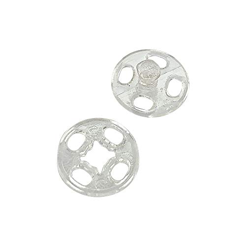 Chenkou Craft Kunststoff-Druckknöpfe, transparent, 6 Größen, 100 Stück (10 mm) von Chenkou Craft