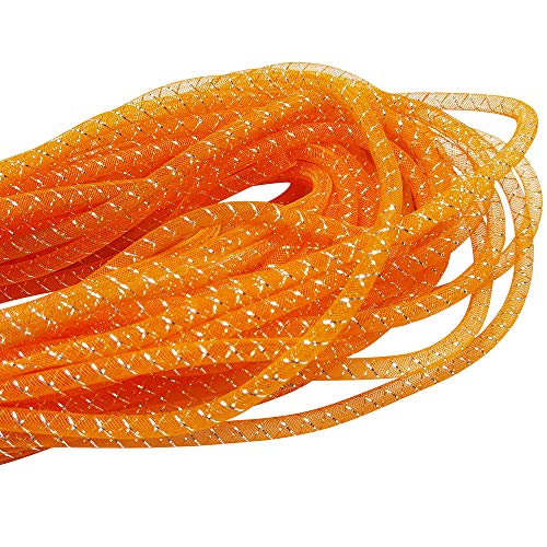 Chenkou Craft Röhre für Kränze und Bastelarbeiten, 13 Farben, 26 Meter 3/8"(8mm) Orange von Chenkou Craft