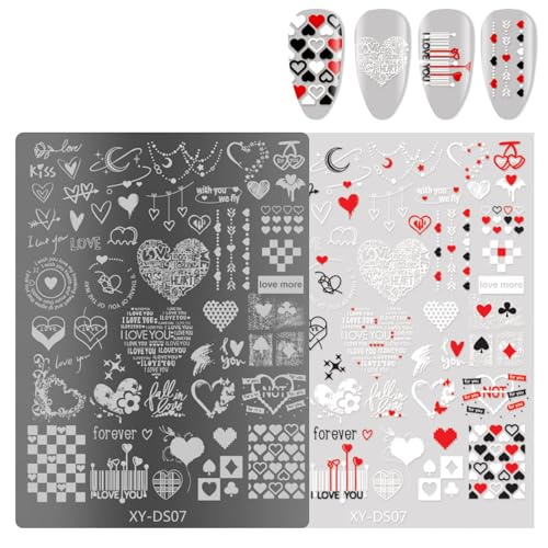 French Nails Stamping Plates Nails Stamps Stencils Flowers Nails Plates Manicure Print Stencils Nails Art Stamp Tool von Chenxi Studio