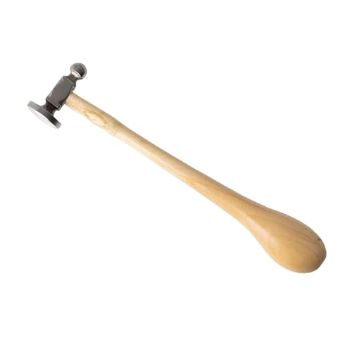 Handhammer aus Metall für Schmuckherstellung, Eisenkopf-Hammer mit ergonomischem Holzgriff, praktisches Werkzeug zur Schmuckherstellung von Chenxi Studio