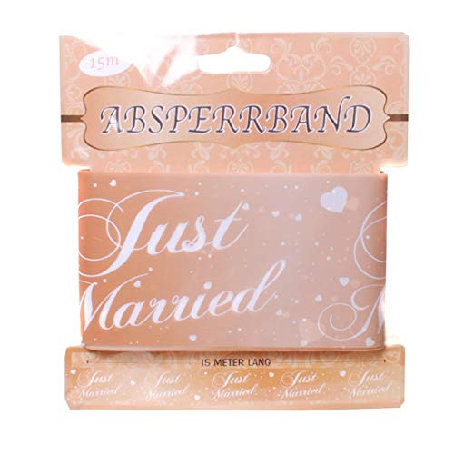 Udo Schmidt Absperrband Just Married Rose Gold/weiß, ca. 7,5 cm x 15 Meter Udo Schmidt Absperrband Just Married Rose Gold/weiß, ca. 7,5 cm x 15 Meter von Cherioll