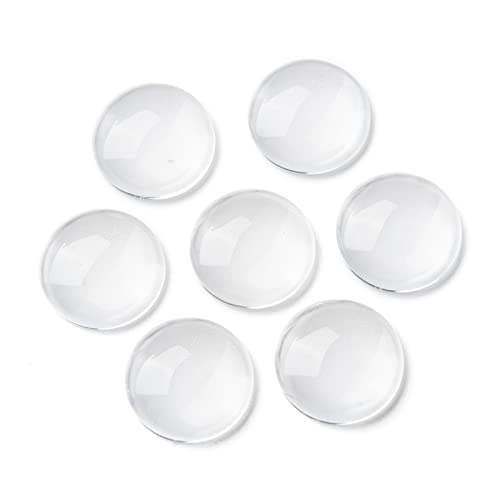 Cheriswelry 200 Stück 16 mm Glas-Cabochons, runde Kuppel, Cabochons, flache Rückseite, Glasfliesen für Kamee, Foto, Anhänger, DIY, Dekoration, Handwerk, Schmuckherstellung von Cheriswelry