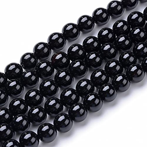 Cheriswelry 5 Stränge natürliche schwarze Onyx-Perlenstränge, 4 mm, Heilstein, rund, lose Abstandshalter-Perlen für Armbänder, Schmuckherstellung (ca. 96 Stück/Strang) von Cheriswelry