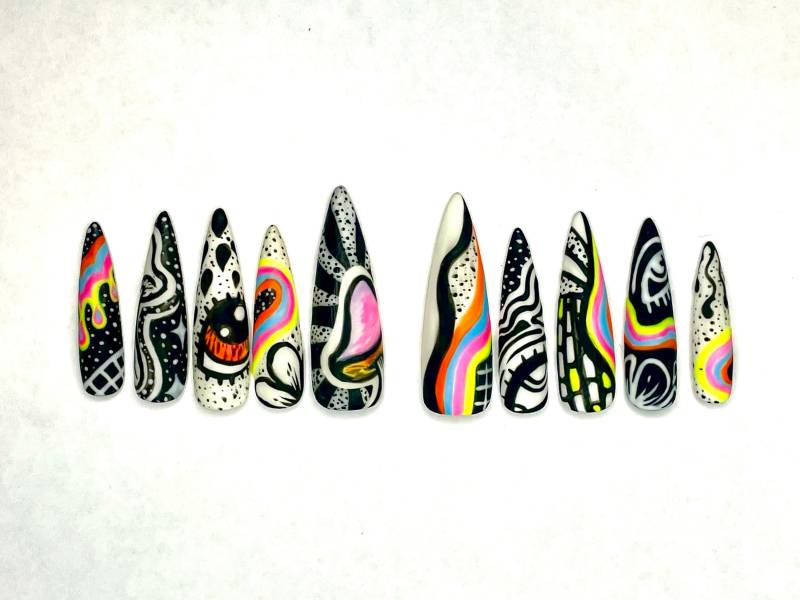 Was Für Ein Trip Press On Nails von ChevonDIllustrations