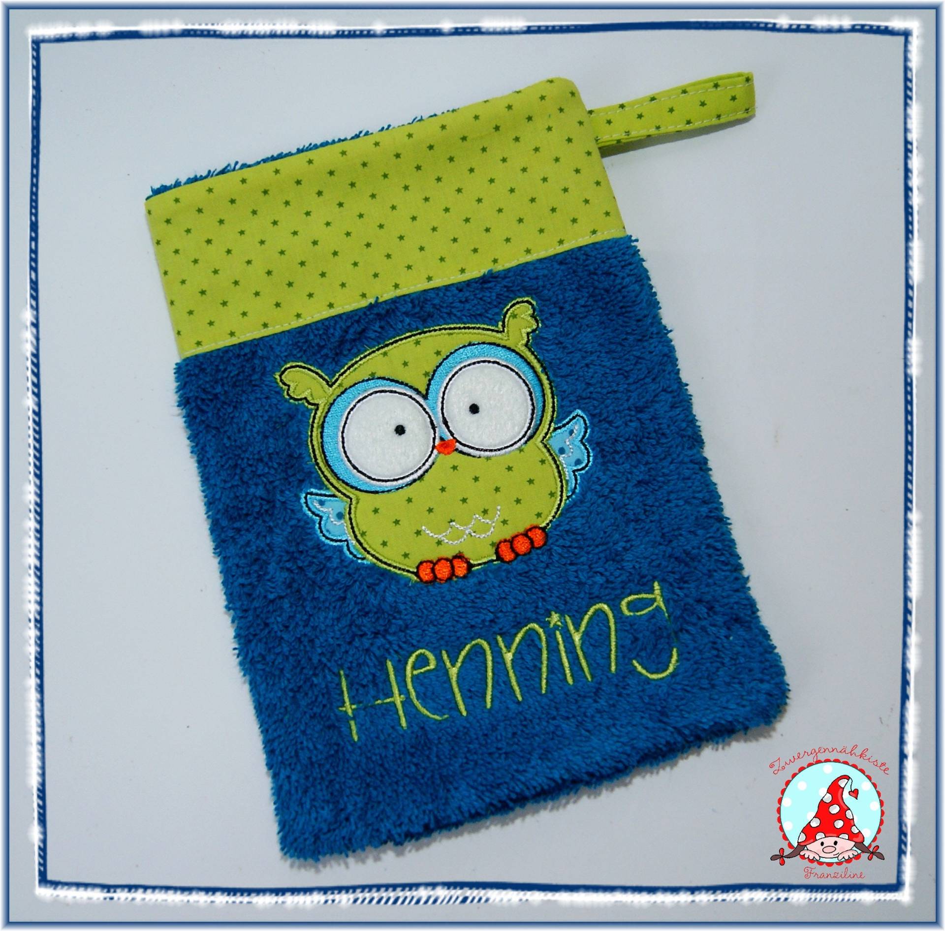 Waschlappen Mit Namen & Wunschmotiv Waschhandschuhn Für Baby Kinder Washcloth von CheyennenShop