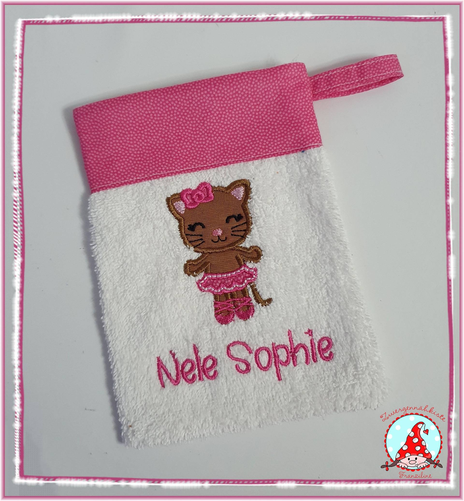 Waschlappen Mit Namen & Wunschmotiv Waschhandschuhn Für Baby Kinder Washcloth von CheyennenShop