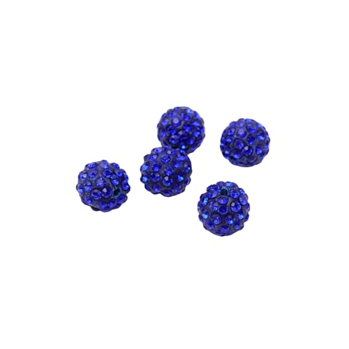 12x Strassperlen 10mm Shamballa Perlen Discoperlen Glitzer Beads Strass Ton PP13 (Dunkelblau) von Chiaras's Engelshop