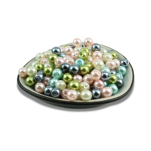 200x Glasperlen Mix Ø 6mm Farbmischung Perlenmix Perlen Set Mix Perlenmischung Perlenset (Pastell) von Chiaras's Engelshop