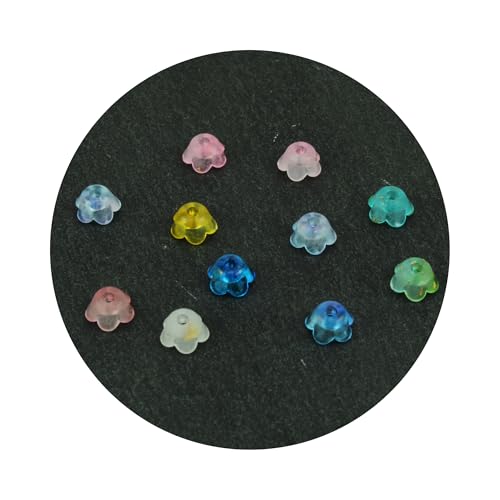 250x/1000x Acrylperlen Kelche Blume 5,5x3mm Acryl Perlen Blüten Kappen Mini (250) von Chiaras's Engelshop