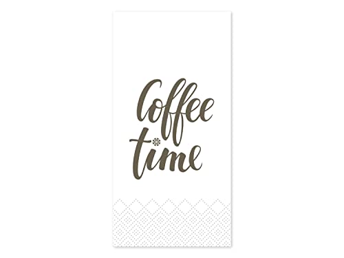 Chic Antique Serviette Servietten 3-lagig mit Motiv Schrift 20x10 Mokka Coffee Time 24 Stück von Chic Antique