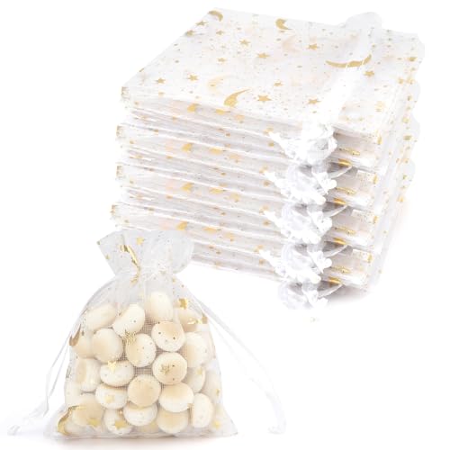 50PCS Organzasäckchen,8×10cm/3.14×3.93inch Organza Säckchen,Beutel Mit Kordelzug,Organzasäckchen Klein,Schmucksäckchen,Schmuckbeutel,Schmuckverpackungen,Jewelry Package Bags,Kleine Geschenktüten von ChicQuench