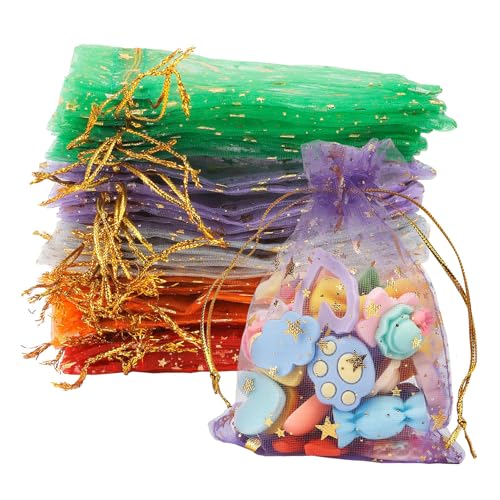 Organzasäckchen,Kleine Tüten,50PCS Organzasäckchen 9x12,Säckchen,Kleine Geschenktüten,Süßigkeiten Tüten,Lavendelsäckchen,Kleine Säckchen,Stoffsäckchen Mit Zugband,Organzasäckchen Klein,Geschenkbeutel von ChicQuench