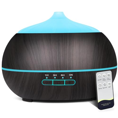 Aroma Diffuser Ultraschall Luftbefeuchter: 500ML Diffuser für Ätherische Öle mit Fernbedienung Aromatherapie Öle Diffuser Duftöl Diffuser Elektrisch Raumbefeuchter Duftlampe für Haus Schlafzimmer Büro von ChicSolis