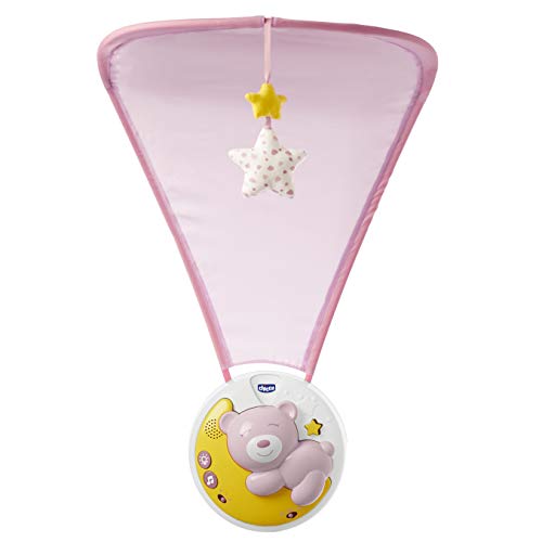 Chicco 00009828100000 Next2moon Rosa Natur Kinderbett-Projektor mit Lichtern und Geräuschen, Pink, 1.58 Kg von Chicco