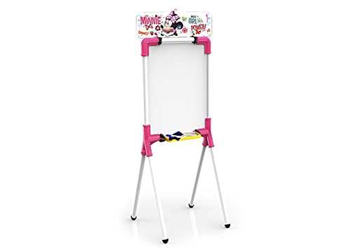 Chicos - Minnie Mouse 2 In 1 Reversible Junior Whiteboard | Inklusive 1 Marker, Kreide, Radiergummi und Mickey Schablone | Ab 3 Jahren | Maße: 37 x 32,5 x 98 cm (53019) von Chicos