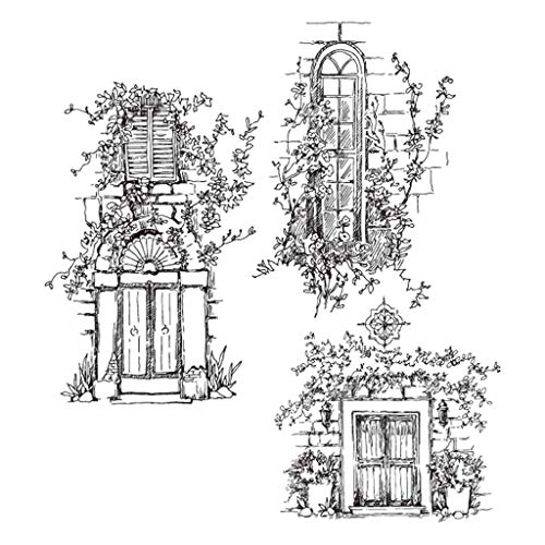 Chiic Clear Stamps Gartenfenster, transparent, Silikon, Scrapbooking zum Basteln, Album, Karten, Handwerk, Dekoration, Scrapbooking von Chiic