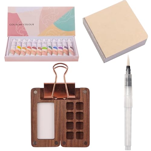 Tragbares Mini Aquarellpalette Set, abnehmbare magnetische Mini Palette, für Maler, Künstler, Studenten (8 klein) von Chingcoo