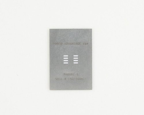 Proto-Advantage PA0001-S SOIC-8 (1,27 mm Teilung, 150/200 mm Körper) Edelstahl-Schablone von Chip Quik