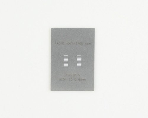 Proto-Advantage PA0018-S SSOP-20 (0,65 mm Teilung) Edelstahl-Schablone von Chip Quik