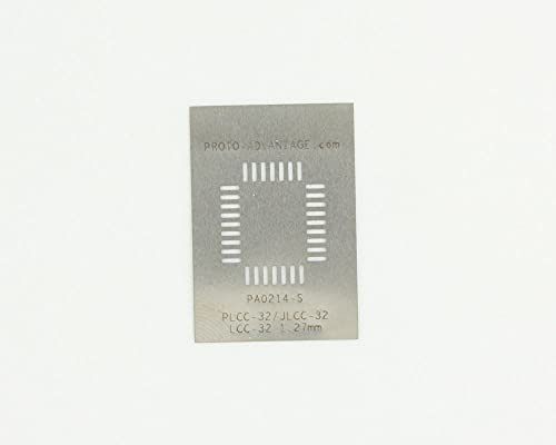 Proto-Advantage PA0214-S PLCC-32 Schablone aus Edelstahl (50 mils / 1,27 mm Teilung) von Chip Quik