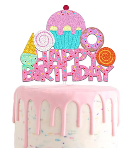 Donut Cake Toppers Candyland Cake Decoration with Lollipops Ice cream Cupcake Donuts for Candyland themed Party von ChoJoy