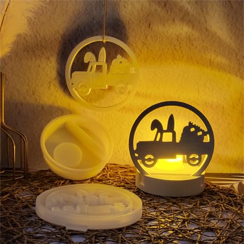 2 Sätze 3d Silikonformen Gießformen Ostern Kerzenformen Zum Gießen Ostern Silikonformen Gießformen Kerzenhalter Ostern Gips Osterformen Epoxidharz (d) von ChongKuan