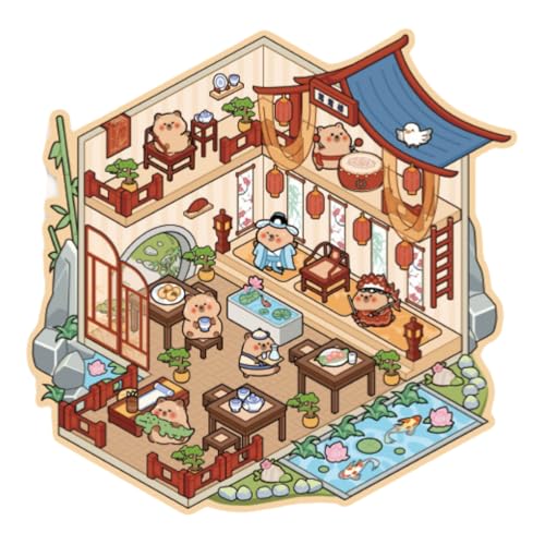 3d Aufkleber Szene 3d Diy Fun Stickers Scene Make Your Own Supermarket 3d Building House Set Cute Handwerk Dekoration Dekorative Miniaturhaus Die Mit Hausszenen Hausaufkleber Machen Sie (4 Stück,11) von ChongKuan