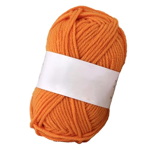 ChongKuan Filzwolle Zum Stricken Wolle Häkeln Textilgarn Baumwollgarn Häkelwolle Baumwolle Wollknäuel Kuschelwolle Häkelgarn Yarn Crochet Flauschige Handstrickgarn (58 orange,5 Stück) von ChongKuan