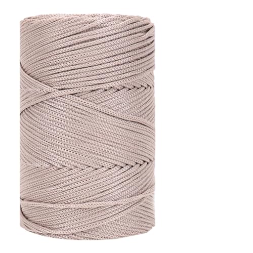 ChongKuan Makramee Garn 3mm X 225m Rope Zum Häkeln Taschen Baumwollschnur Polyester Bäckergarn Baumwollkordel Macrame Cord Baumwollgarn Baumwollfaden Geflochten Textilgarn Körbe Easy Yarn (2,2 Stück) von ChongKuan