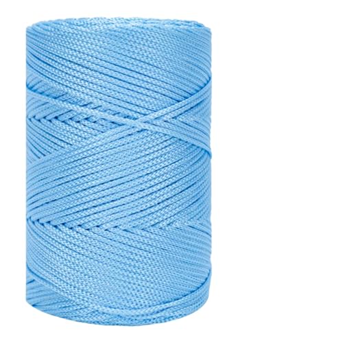 ChongKuan Makramee Garn 3mm X 225m Rope Zum Häkeln Taschen Baumwollschnur Polyester Bäckergarn Baumwollkordel Macrame Cord Baumwollgarn Baumwollfaden Geflochten Textilgarn Körbe Easy Yarn (8,3 Stück) von ChongKuan