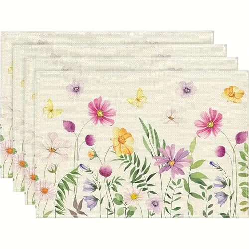 ChongKuan Platzdeckchen Ostern & Tischsets - 2er Set, 37 Designs, 30x45 cm, Baumwoll-Leinen-Mix Für Festliche Oster-Tische (15) von ChongKuan